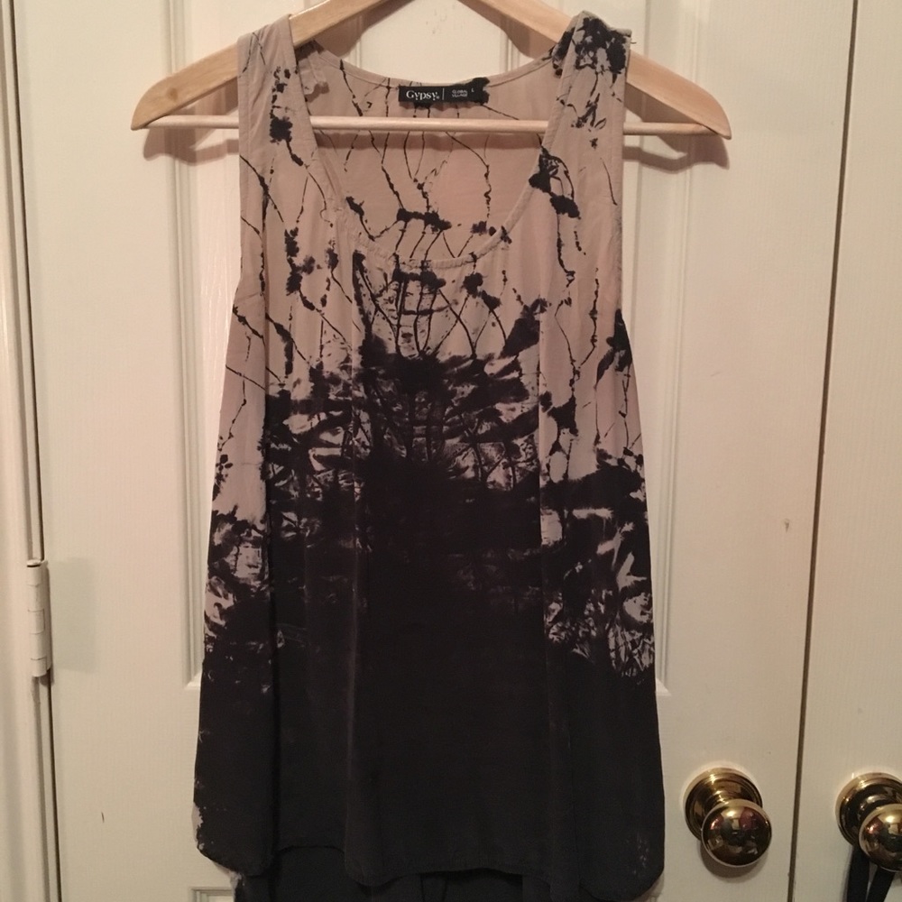 Beautiful Muted Blush and Dark Grey Top